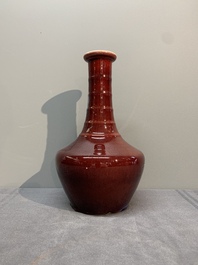 Two Chinese flamb&eacute;-glazed vases, 19th C.