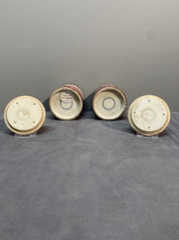 A collection of six Chinese copper-red-glazed and flamb&eacute;-glazed wares, 19/20th C.