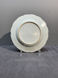A collection of seven Chinese famille rose plates and dishes with floral design, Qianlong