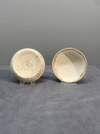 A collection of nine Chinese white-glazed and cream-glazed wares, incl. Dehua, Song/Ming