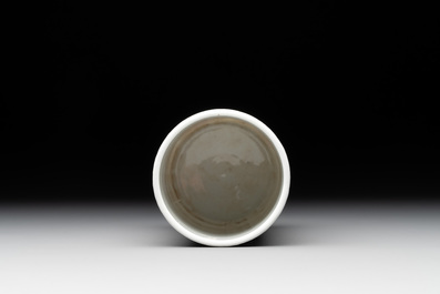 A Chinese famille rose 'Sanxing' brush pot, Tongzhi mark and of the period