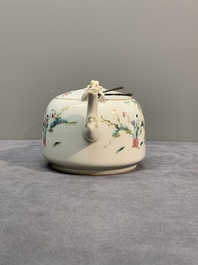 A varied collection of seven Chinese famille rose, verte and monochrome wares, 19th C.