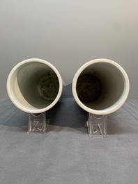 A collection of six Chinese famille rose hat stands, 19/20th C.