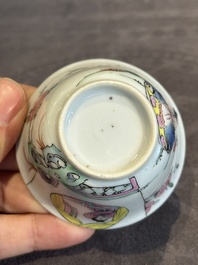 A fine Chinese famille rose 'Xi Xiang Ji' cup and saucer, Yongzheng