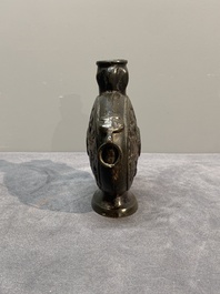 Three Chinese archaistic miniature bronze vases, Song/Yuan