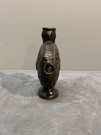 Three Chinese archaistic miniature bronze vases, Song/Yuan