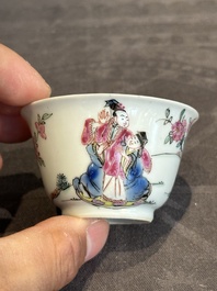 A fine Chinese famille rose 'Xi Xiang Ji' cup and saucer, Yongzheng