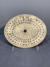 A Chinese export famille rose covered tureen and an oval dish with strainer, Jiaqing