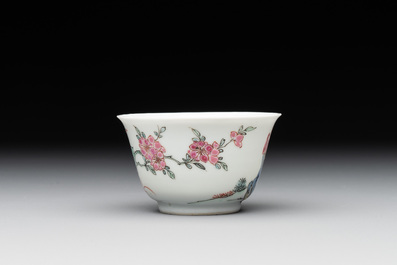 A fine Chinese famille rose 'Xi Xiang Ji' cup and saucer, Yongzheng