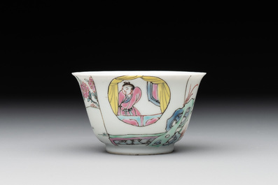 A fine Chinese famille rose 'Xi Xiang Ji' cup and saucer, Yongzheng