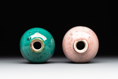 Five Chinese monochrome wares, 19th C.