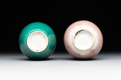 Five Chinese monochrome wares, 19th C.