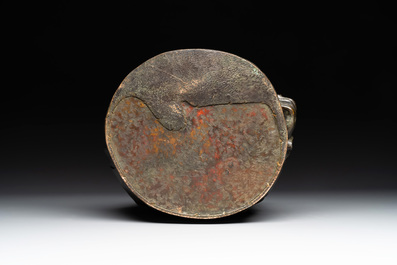 A Chinese bronze Bodhisattva on a lotus throne, Ming