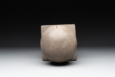 A Cambodian gray sandstone linga, pre-Angkor, 7/8th C.