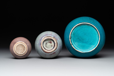 Five Chinese monochrome wares, 19th C.