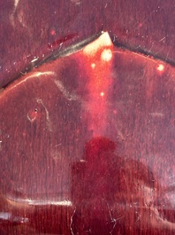 A Chinese flamb&eacute;-glazed 'hu' vase, 19th C.