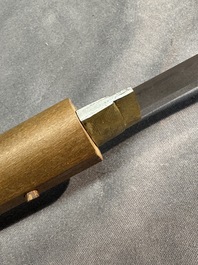 A collection of fine Japanese sword handles, guards, sheaths, a sword and a lacquered stand, Edo, 18/19th C.