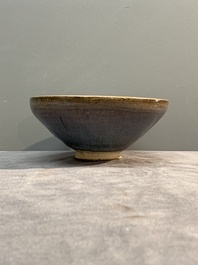 A Chinese Jun-glazed bowl and a narcissus basin, Ming/Qing