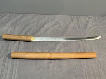 A collection of fine Japanese sword handles, guards, sheaths, a sword and a lacquered stand, Edo, 18/19th C.