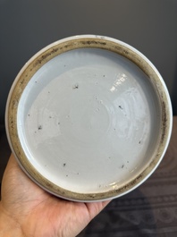 A Chinese blue and white 'yenyen' vase with narrative design, Kangxi