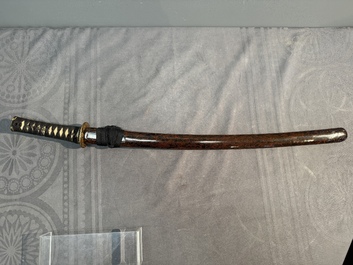 A collection of fine Japanese sword handles, guards, sheaths, a sword and a lacquered stand, Edo, 18/19th C.