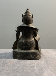 Two South-East Asian bronze figures of Buddha, 18/19th C.