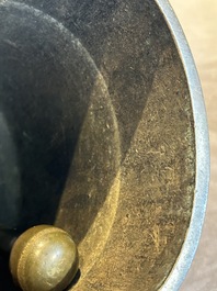 Two Chinese archaistic bronze bells, Song/Yuan