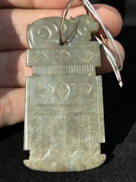 A collection of Chinese jade pendants, Qing