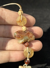 A collection of Chinese jade pendants, Qing