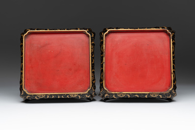 Four Japanese lacquerware tray stands, Meiji, 19th C.