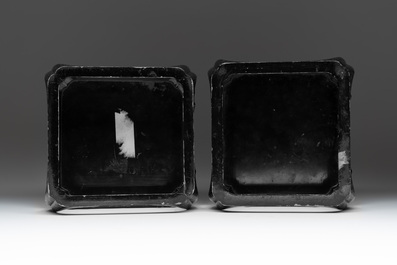 Four Japanese lacquerware tray stands, Meiji, 19th C.
