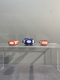 A collection of 12 Chinese snuff bottles and a jade pendant, Chenghua mark, 18/20th C.