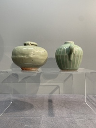 A collection of six Chinese Longquan celadon wares, Yuan/Ming