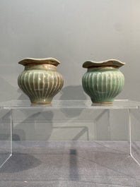 A collection of six Chinese Longquan celadon wares, Yuan/Ming