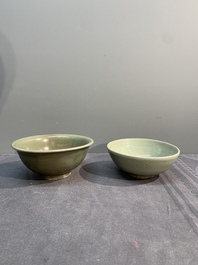 A collection of six Chinese Longquan celadon wares, Yuan/Ming