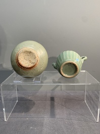 A collection of six Chinese Longquan celadon wares, Yuan/Ming