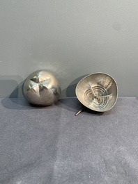 A varied collection of eight silver betel chewing utensils, Southeast Asia, 19/20th C.