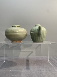 A collection of six Chinese Longquan celadon wares, Yuan/Ming