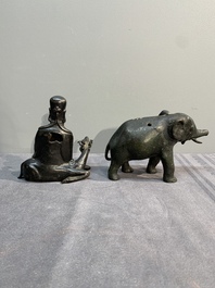 A collection of six Chinese bronze wares, Yuan and later