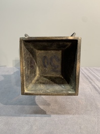 Five various Chinese archaistic bronze vases, Ming/Qing
