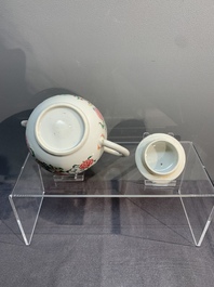 Two Chinese famille rose teapots and covers, Qianlong
