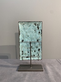 A rectangular Chinese Canton enamel plaque with a European couple, Yongzheng