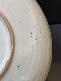 A rare London or Bristol polychrome Delftware 'William and Mary' dish, late 17th C.
