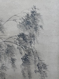 Follower of Qiu Ying 仇英 (1494-1552): 'Sage with a servant', ink on paper