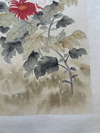 Xie Yuemei 謝月眉 (1906-1998): 'Chrysanthemum', ink and colour on paper