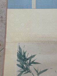 Wu Hufan 吳湖帆 (1894-1968): 'Bamboo and rocks', ink and colour on paper, dated 1949