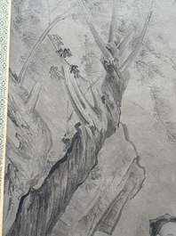 Follower of Qiu Ying 仇英 (1494-1552): 'Sage with a servant', ink on paper