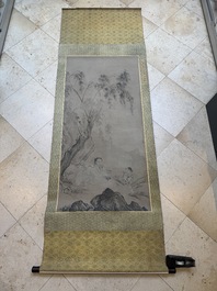 Follower of Qiu Ying 仇英 (1494-1552): 'Sage with a servant', ink on paper