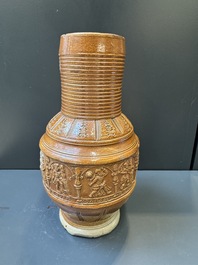 A Raeren stoneware 'peasant dance' jug, late 16th C.