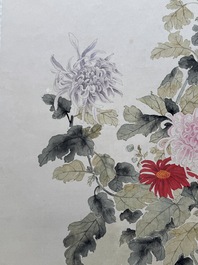 Xie Yuemei 謝月眉 (1906-1998): 'Chrysanthemum', ink and colour on paper